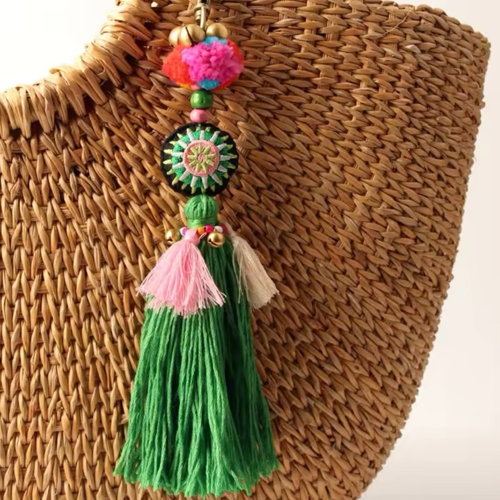 Boho Tassel Bag Charm & Keychain | Colorful Accessory